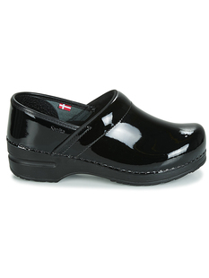 时尚 Sanita女鞋 黑色457406 休闲包头拖鞋 2平底中跟纯色 夏季