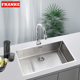 弗兰卡手工304不锈钢洗碗槽厨房水池洗菜盆洗碗盆大单槽水槽套餐