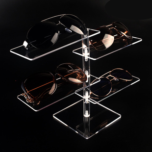 高档透明亚克力眼镜展示架多层旋转陈列架太阳镜墨镜架托道具 包邮