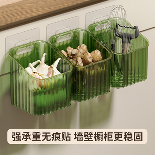 厨房葱姜蒜收纳筐置物架浴室吊篮挂篮卫生间墙上塑料收纳篮收纳盒
