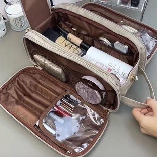 化妆包大容量女2023新款 便携化妆品收纳包旅行手提防水大号洗漱包