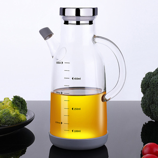 油壶油瓶油罐酱油醋调料瓶玻璃防漏厨房家用装 大容量加厚大号 欧式