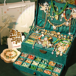儿童手链串珠手工diy材料女童玩具琉璃手作礼盒制作手串项链礼盒9