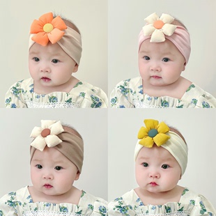 婴儿帽子夏季 发带宝宝囟门帽3新生儿胎帽婴幼儿卤门帽0一6月 薄款