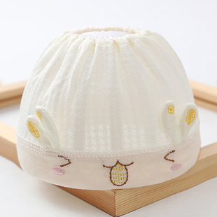 婴儿帽子夏季 宝宝囟门帽0一6月新生儿胎帽护卤门帽婴幼儿夏天 薄款