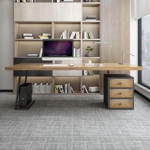 美式 工作桌子 创意实木铁艺公司经理单人办公桌家用电脑桌工业风格