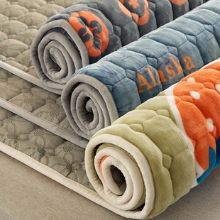 牛奶绒毛茸毯床单单件冬天季 珊瑚法莱绒加绒保暖被单绒毯铺床防滑