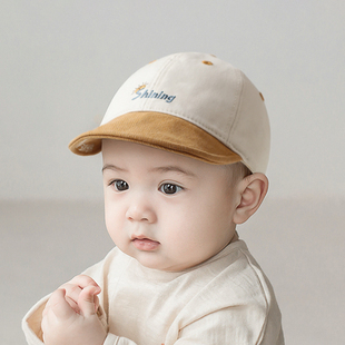 婴儿鸭舌帽春秋薄款 防晒婴幼儿男宝宝棒球帽 遮阳儿童帽子男孩夏季