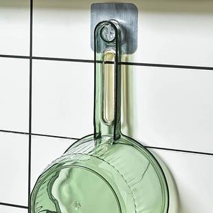 透明纯色塑料水勺多功能舀水瓢大号水勺长柄加厚厨房浴室勺子