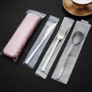 不锈钢餐具刀叉勺套装 PVC袋子环保袋子便携餐具筷子包装 袋厂 包邮