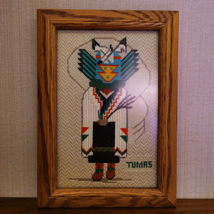美国印第安霍皮族部落手工编织TUMAS克奇那神装 复古墙挂画 饰美式