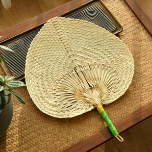 竹编扇材料包扇子团扇手工艺品制作自己做复古风蒲扇葵扇制品
