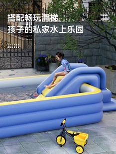 推荐 充气游泳池儿童家用婴儿游泳桶可折叠成人小孩大型滑梯加厚戏