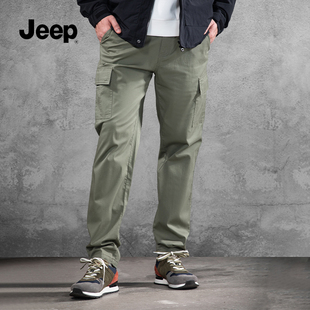 垂感男生直筒裤 Jeep吉普裤 春季 美式 子男休闲长裤 潮流时尚 卫裤 修身