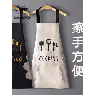 日本厨房用 围巾做饭家用韩版 情侣2023 围裙防水防油成人男女个性