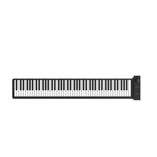 手卷钢琴88键加厚版 电子琴黑色英文 带外放键盘折叠模拟练习便携式