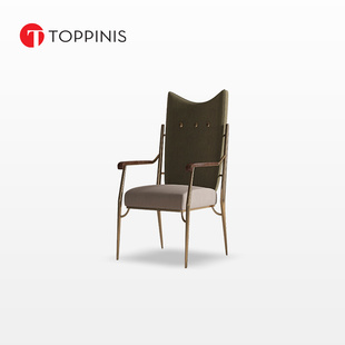 Toppinis意式 燕尾椅 轻奢餐椅家用现代简约皮艺书房椅设计师款