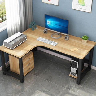 新疆 包邮 电脑桌现代简约L型学生写字桌家用卧室办公学习 转角台式