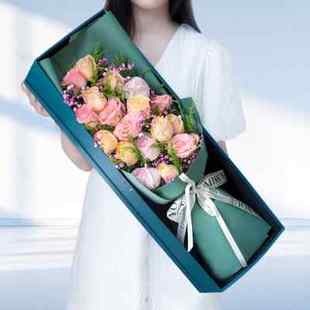 全国上海玫瑰花束礼盒鲜花速递同城花束静安杭州武汉生日配送花店