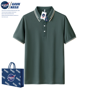 GAVK2024情侣百搭运动男女同款 NASA 短袖 上衣T恤潮流POLO衫 修身
