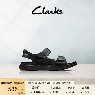 夏季 男鞋 Clarks其乐男士 凉鞋 时尚 潮流休闲鞋 舒适魔术贴沙滩鞋