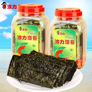 波力海苔原味54g 即食海苔大片寿司紫菜儿童零食小吃食品 100g桶装