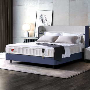 普托米亚 科技布床架1.8m床意式 德丽卡 轻奢现代双人主卧实木床