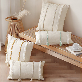 北欧ins风麻花抱枕套时尚 饰靠垫腰枕 现代家居客厅沙发飘窗装