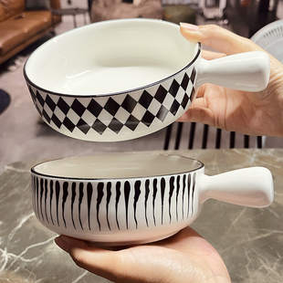 家用手柄面碗2023新款 餐具碗烤碗泡面螺蛳粉碗沙拉焗饭碗微波碗