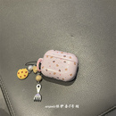 ins粉色可爱面包小熊适用苹果无线蓝牙airpods pro1代2代3代耳机壳保护套硬盒