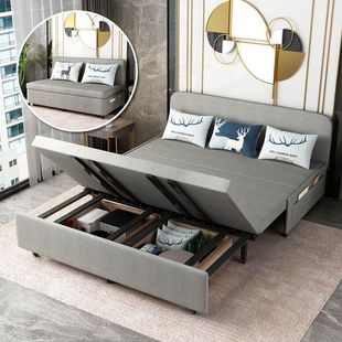 沙发床两用加硬折叠床客厅多功能小户型1.5双人书房卧室简约推拉