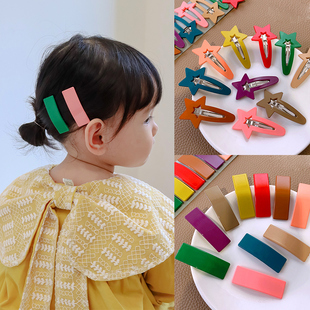 韩国儿童发饰彩色女童刘海BB夹实用碎发夹宝宝发夹卡子后脑勺头饰