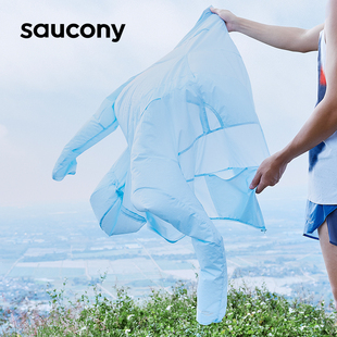 Saucony索康尼官方正品 可收纳 男子运动跑步梭织外套防晒轻量无感
