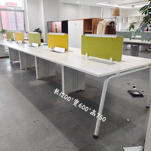 欧林ONLEAD办公桌简约现代屏风工位直条职员桌开放式 4人6人员工桌