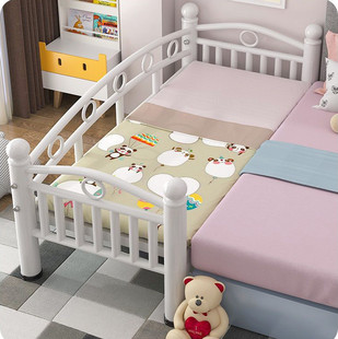 铁艺床儿童床拼接带护栏现代婴儿单人床男女孩公主宝宝边加宽小床