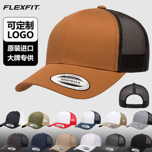 FLEXFIT 经典 帽子 卡车司机网帽硬顶高顶可调棒球帽网眼鸭舌帽男士
