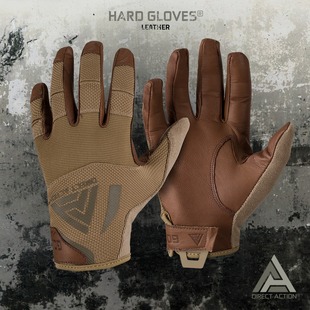 DA强袭行动Hard Leather真皮轻重型全指防护触屏战术手套 Gloves