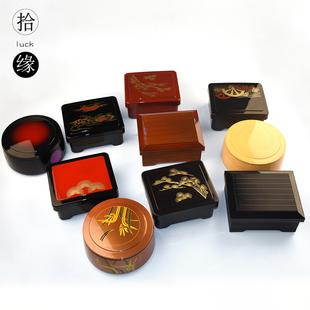 日式 鳗鱼盒寿司饭盒带盖点心便当盒竹叶鼓形桶商务套餐料理盒面碗