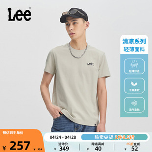 Lee24春夏新品 T恤LMT008142202 标准字母印花索罗娜凉感男圆领短袖