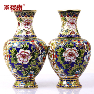 景泰蓝花瓶摆件铜胎掐丝北京特色工艺品外事礼物结婚纪念品