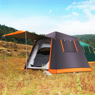 户外帐篷全自g动3 备便捷 4人速开加厚双层防雨豪华露营家用旅游装