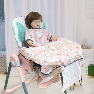 速发通用宝宝餐椅罩衣一体衣儿童反穿衣吃饭神器BLW自主进食防水