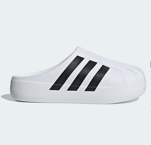 Adidas阿迪达斯三叶草贝壳头拖鞋 男女正品 白色IF6184 新款 运动凉鞋