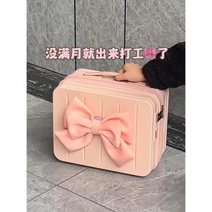 蝴蝶结手提箱旅行箱高品质小型旅行箱女生专用化妆箱出游便捷收纳