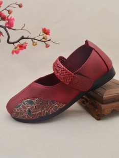 老北京布鞋 2024年新款 中老年防滑复古休闲奶奶鞋 女单鞋 透气妈妈鞋