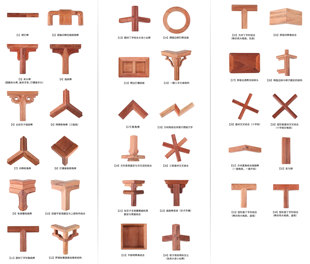 34种榫卯结构模型传统木工可拆卸榫卯模型构件 赠阅榫卯图册