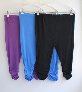 韩版 夏季 孕妇七分打底裤 孕妇高腰打底裤 6色可选E315 褶皱款