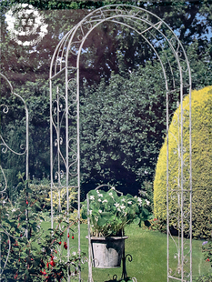 铁艺做旧拱形架花园庭院爬藤架月季 铁线莲拱门花架杂货1.2米1.6米