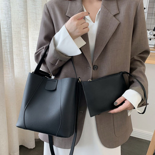 韩版 大包包女2020新款 手提子母水桶包大容量高级感单肩斜挎包 时尚