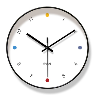 易普拉6534挂钟客厅钟表简约北欧家用时钟挂表现代创意个性 石英钟